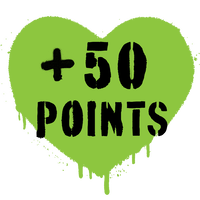 +80 points spray heart